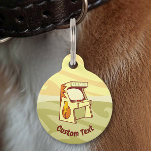 Placa Para Mascotas Etiqueta de mascota de máquina de arcade