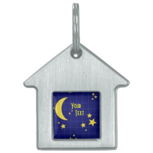 Placa Para Mascotas Etiqueta de mascota de medianoche