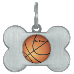 Placa Para Mascotas Etiqueta de Mascota de nombre de bola de baloncest