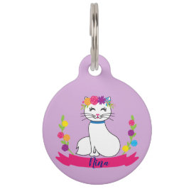 Placa Para Mascotas etiqueta de mascota de nombre personalizado de gat