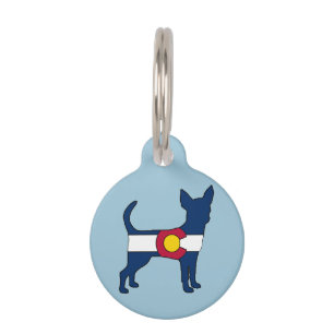Placa Para Mascotas Etiqueta de mascota de perro chihuahua de la bande