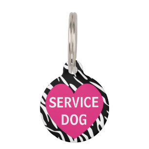 Placa Para Mascotas Etiqueta de mascota de perro del servicio de impre