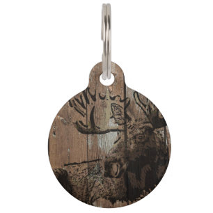 Placa Para Mascotas Etiqueta de mascota de personalizable de alce de m
