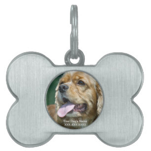 Placa Para Mascotas Etiqueta de mascota de Personalizable de Cocker ru