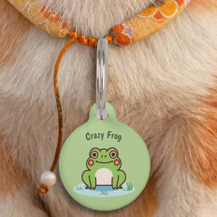 Placa Para Mascotas Etiqueta de mascota de rana de cuta