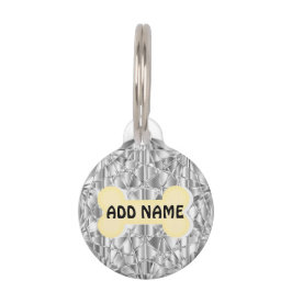 Placa Para Mascotas Etiqueta de mascota de redondeo de diamantes de pl