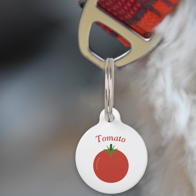 Placa Para Mascotas Etiqueta de mascota de tomate (Tomato Pet Tag)
