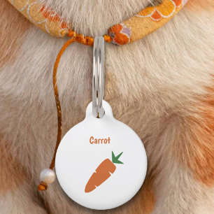 Placa Para Mascotas Etiqueta de mascota de zanahoria