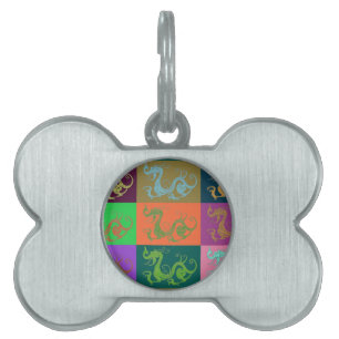 Placa Para Mascotas Etiqueta de mascota Dragons