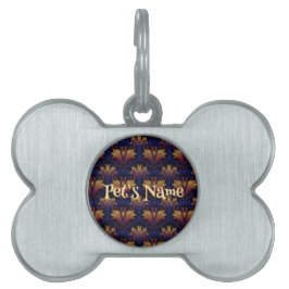 Placa Para Mascotas Etiqueta de mascota enmarcada con opulencia crepus