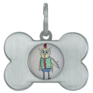 Placa Para Mascotas Etiqueta de mascota enmarcada para pollo
