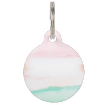 Etiqueta de mascota floral acuarela | Rosa, verde