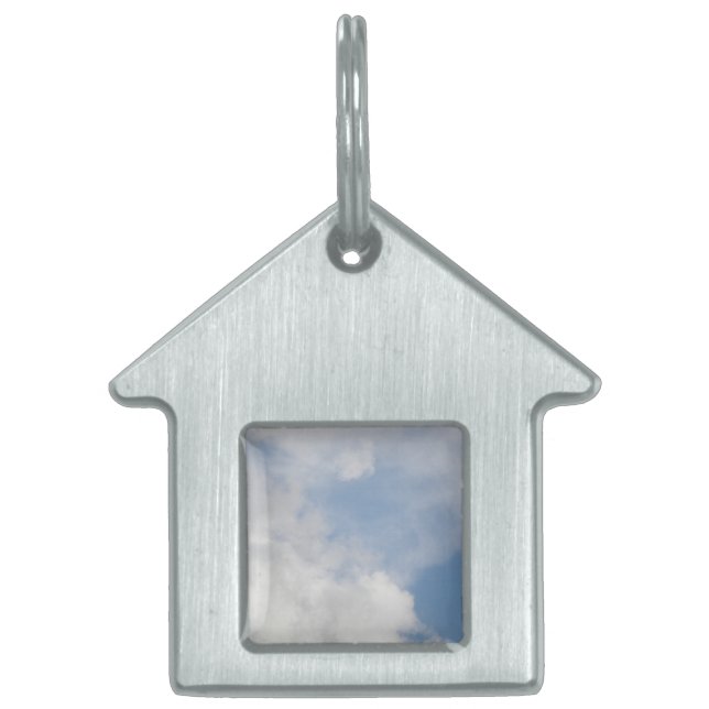 Placa Para Mascotas Etiqueta de mascota Fluffy Clouds (Frente)