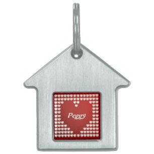 Placa Para Mascotas Etiqueta de mascota Hearts