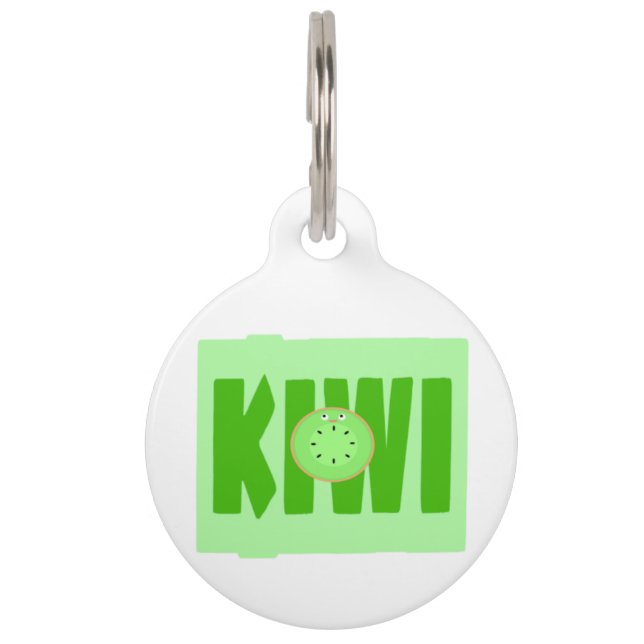 Placa Para Mascotas Etiqueta de mascota Kiwi (Anverso)
