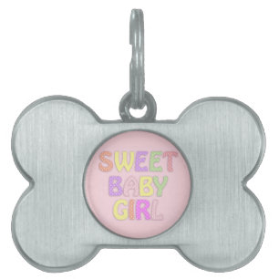 Placa Para Mascotas Etiqueta de mascota para niñas bebés