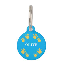 Etiqueta de mascota personalizable única, patas