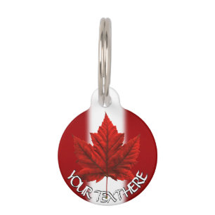 Placa Para Mascotas Etiqueta de mascota personalizada de Canadá Etique
