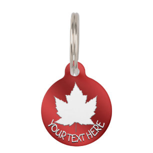Placa Para Mascotas Etiqueta de mascota personalizada de Canadá Etique