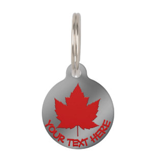 Placa Para Mascotas Etiqueta de mascota personalizada de Canadá Etique
