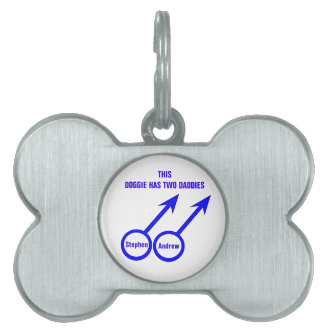 Placa Para Mascotas Etiqueta de mascota Personalizado para los amantes (Frente)