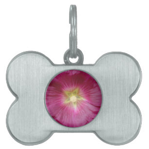 Placa Para Mascotas Etiqueta de mascota Purple Hollyhock