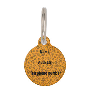 Placa Para Mascotas Etiqueta de Mascota Redonda