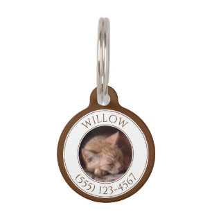 Placa Para Mascotas Etiqueta de mascota redonda de amor mascota / choc