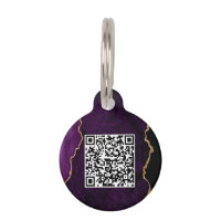 Etiqueta de mascota redonda de código QR Personali