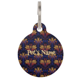 Placa Para Mascotas Etiqueta de mascota redonda de opulencia de crepús