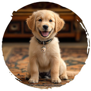 Placa Para Mascotas Etiqueta de mascota redonda personalizada