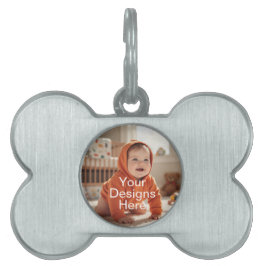 Placa Para Mascotas Etiqueta de mascota redonda y elegante