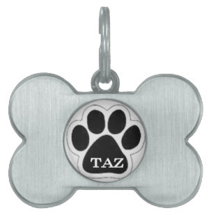 Placa Para Mascotas Etiqueta de mascota Taz