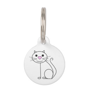 Placa Para Mascotas Etiqueta de nombre de gato con detalles de contact