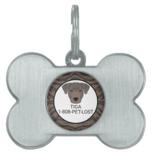 Placa Para Mascotas Etiqueta de nombre de identificación de mascota