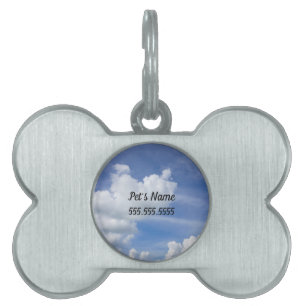 Placa Para Mascotas Etiqueta de nombre de Mascota de Cumulus Puffs