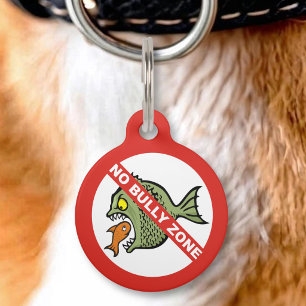 Placa Para Mascotas Etiqueta de nombre de mascota de zona sin acoso