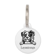 etiqueta de nombre personalizado de pastor austral