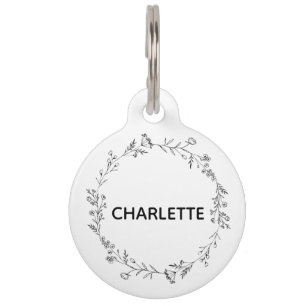 Placa Para Mascotas Etiqueta de perro Collar de perro etiqueta persona