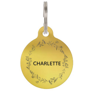 Placa Para Mascotas Etiqueta de perro Collar de perro etiqueta persona