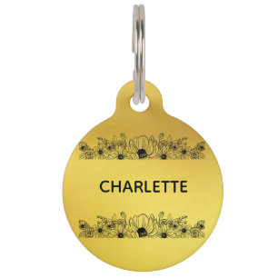 Placa Para Mascotas Etiqueta de perro Collar de perro etiqueta persona