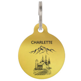 Placa Para Mascotas Etiqueta de perro Collar de perro etiqueta persona