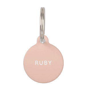 Placa Para Mascotas Etiqueta de perro con nombre minimalista simple