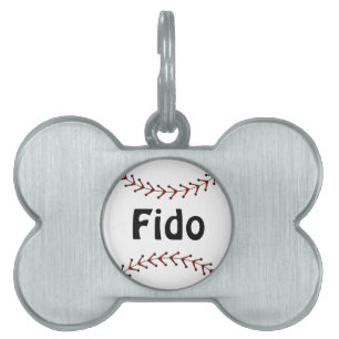 Placa Para Mascotas Etiqueta de perro de béisbol