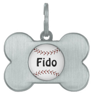 Placa Para Mascotas Etiqueta de perro de béisbol