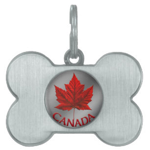 Placa Para Mascotas Etiqueta de perro de Canadá Etiqueta de mascota pe