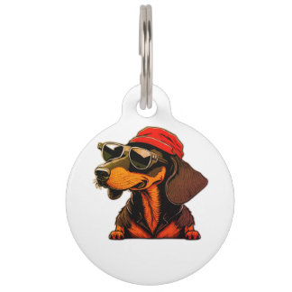 Placa Para Mascotas Etiqueta de perro de Dachshund para los amantes de