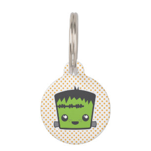 Placa Para Mascotas Etiqueta de perro de Kawaii Frankenstein