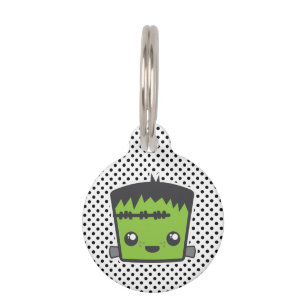 Placa Para Mascotas Etiqueta de perro de Kawaii Frankenstein
