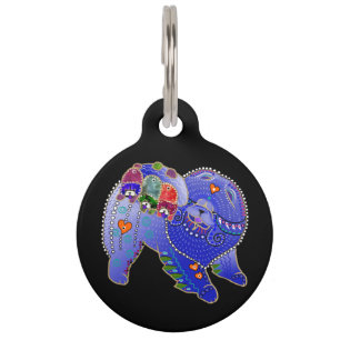 Placa Para Mascotas Etiqueta de perro de la familia Chow BINDI/joyas